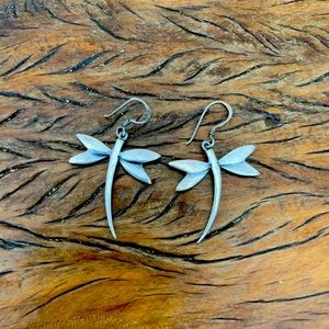Sterling silver dragonfly earrings